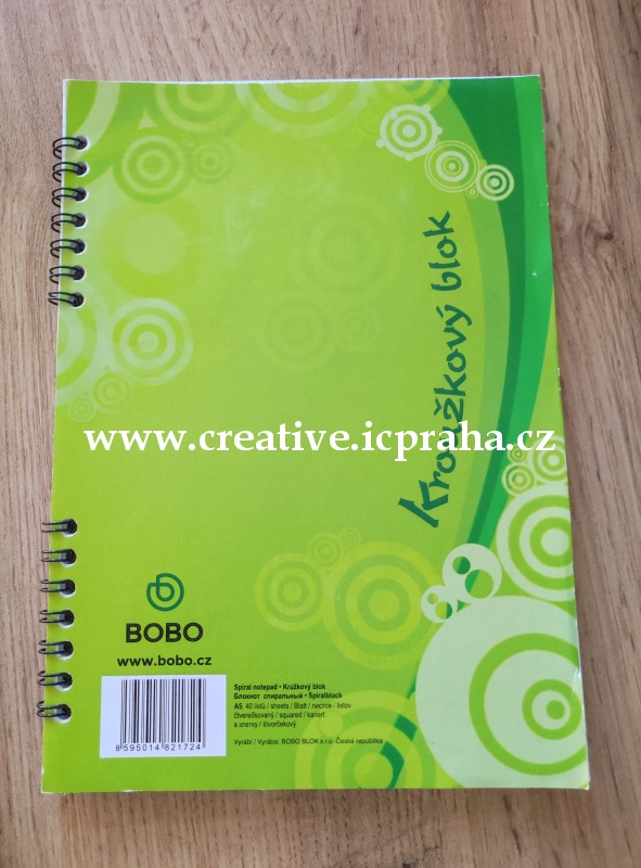 blok kroužk.BOBO A5/40listů ctverecek